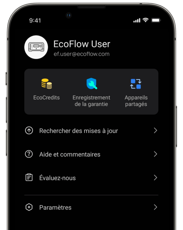 Rejoignez le programme de récompense EcoCredits, recevez des alertes et débloquez encore plus de fonctionnalités